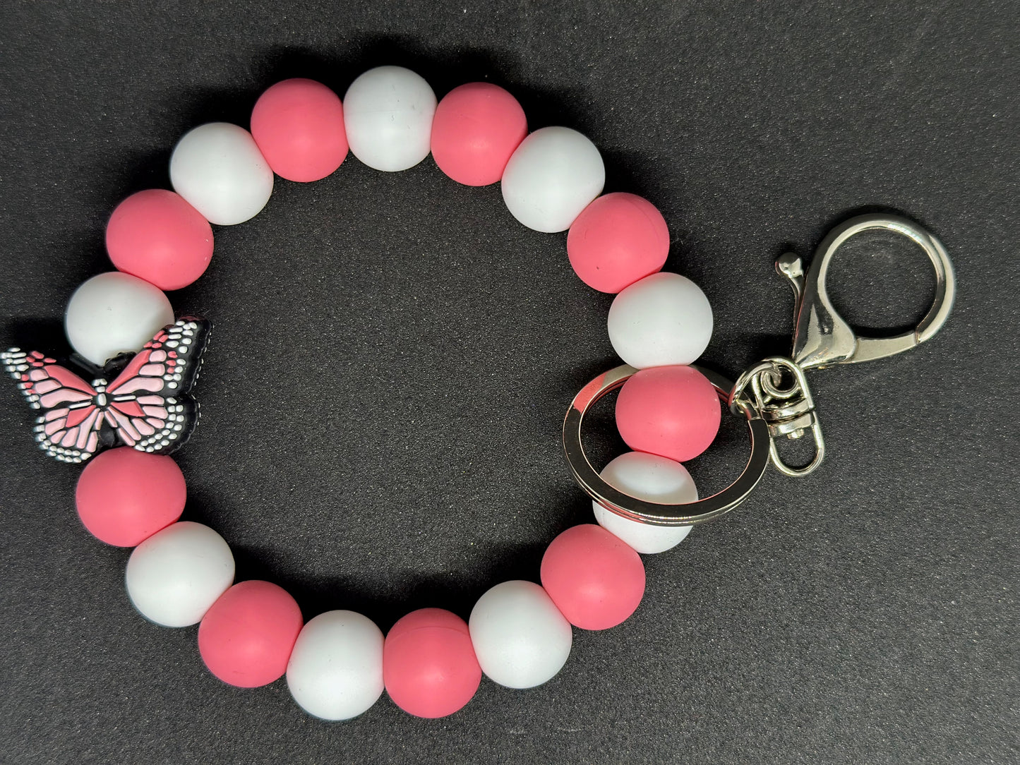 Pink Butterfly Wristlet