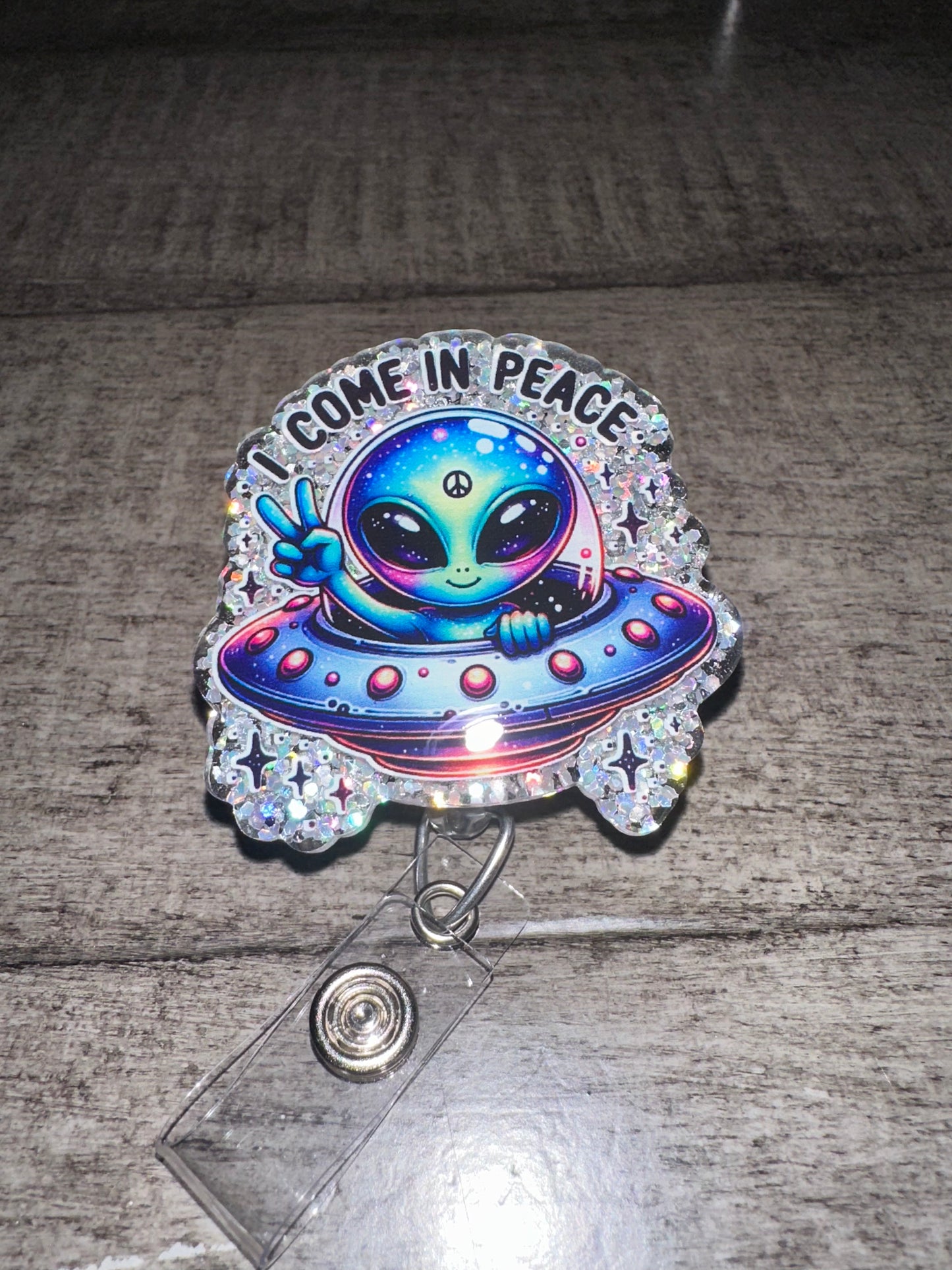 I Come In Peace INTERCHANGEABLE BADGE REEL