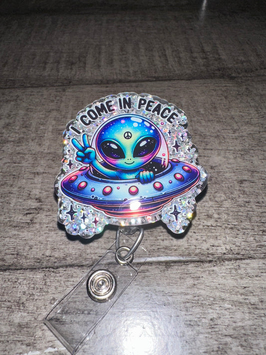 I Come In Peace INTERCHANGEABLE BADGE REEL