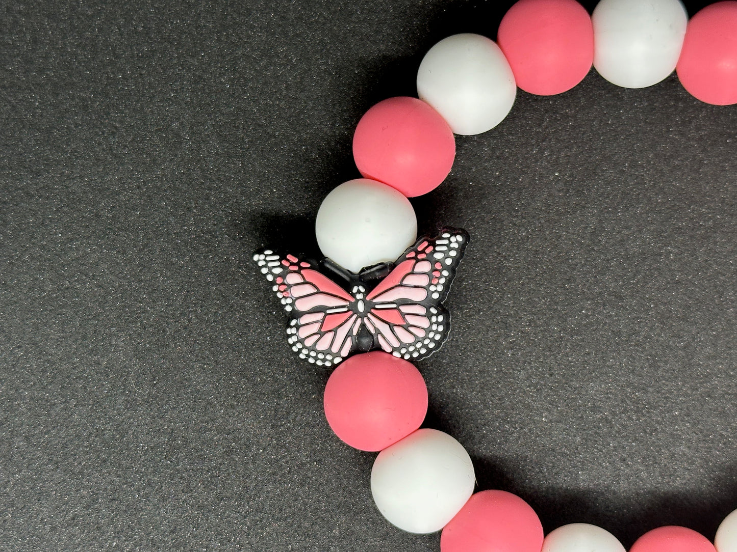 Pink Butterfly Wristlet