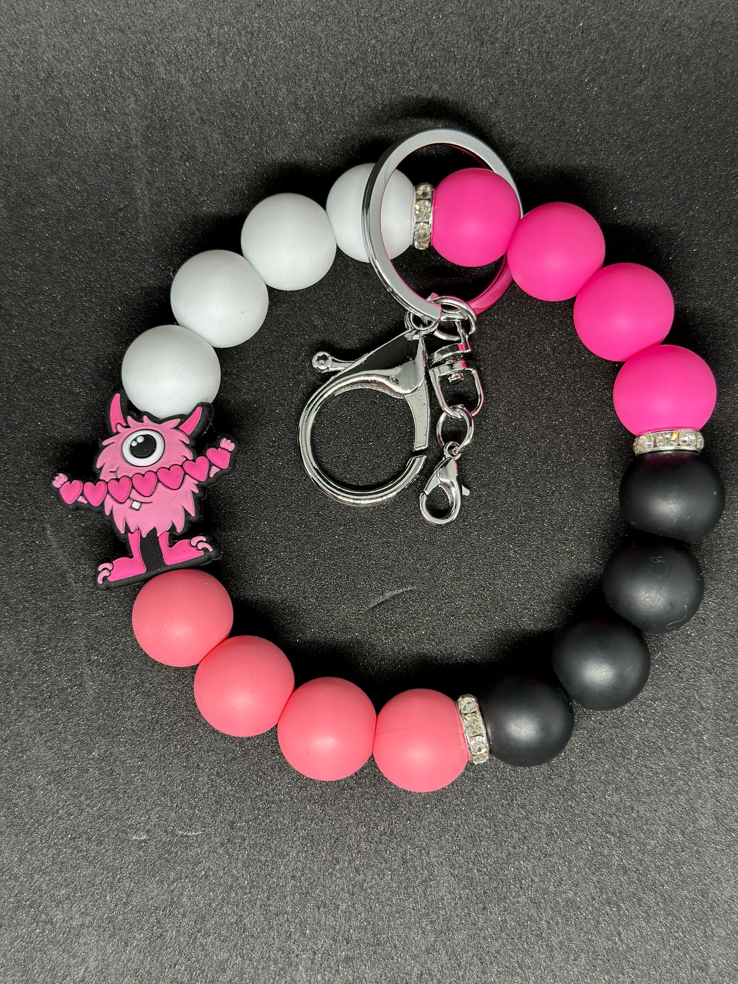 Pink Monster Wristlet