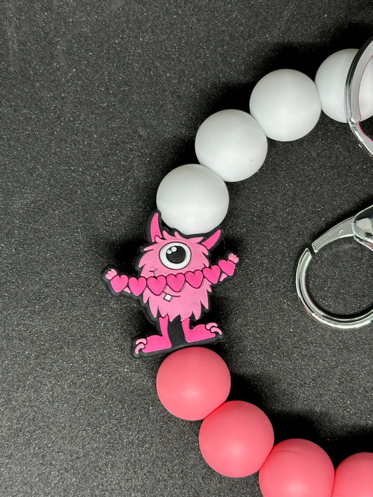 Pink Monster Wristlet