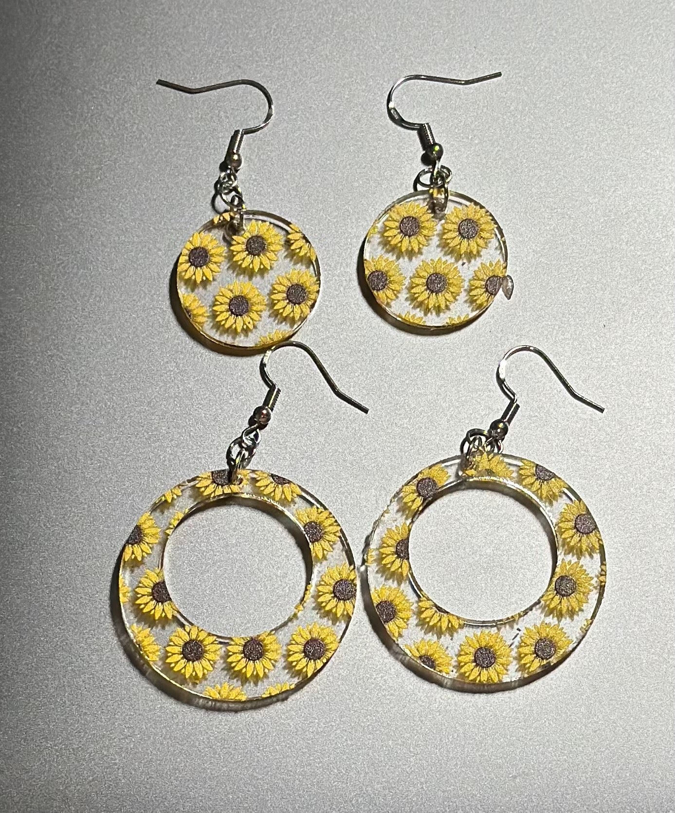 Acrylic Sunflower Earrings